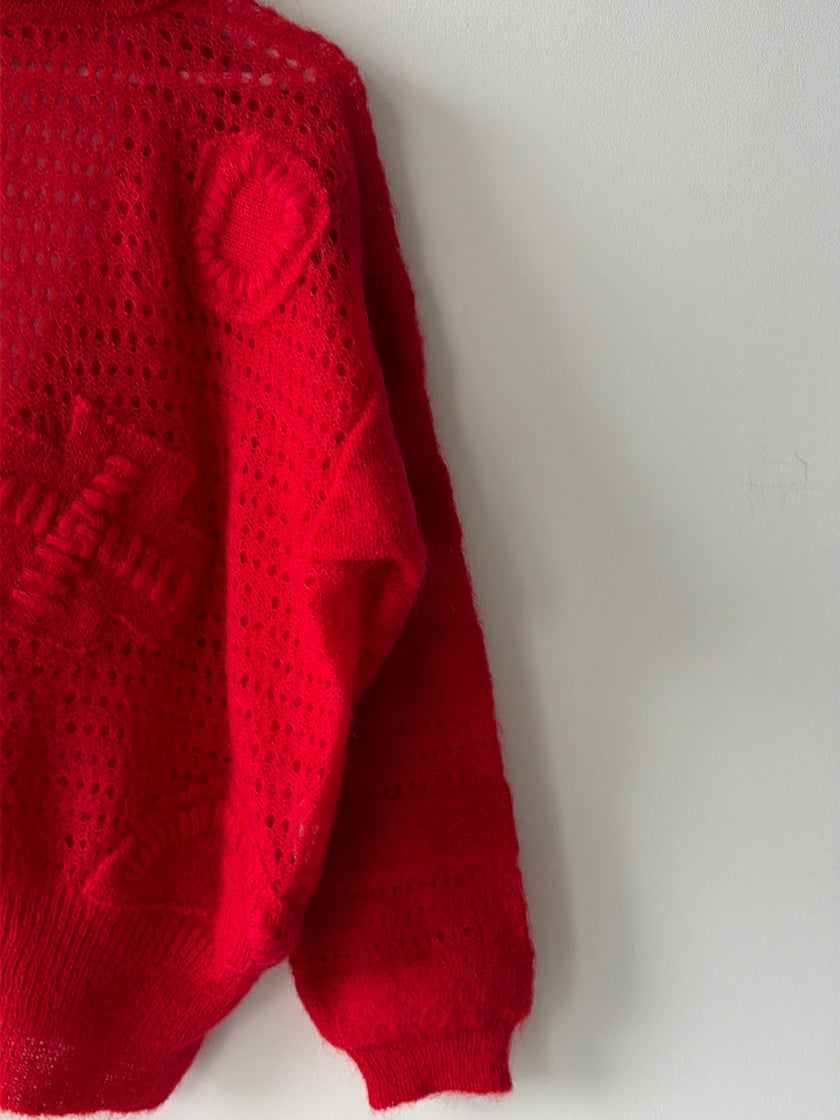 KANSAI YAMAMOTO - 1980s OPEN BACK BOXY FIT KNIT JUMPER