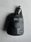 ARMANI JEANS - 2000s PERFORATED LEATHER BUCKET BAG