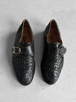BALLY - 1980s WOVEN MONK STRAP SHOES