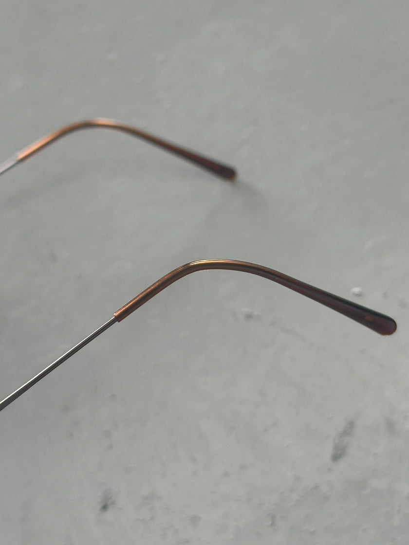 GIORGIO ARMANI -  1990s RIMLESS OVAL SUNGLASSES
