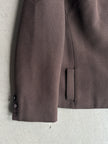 1980s STRUCTURED BLAZER WITH FUR COLLAR