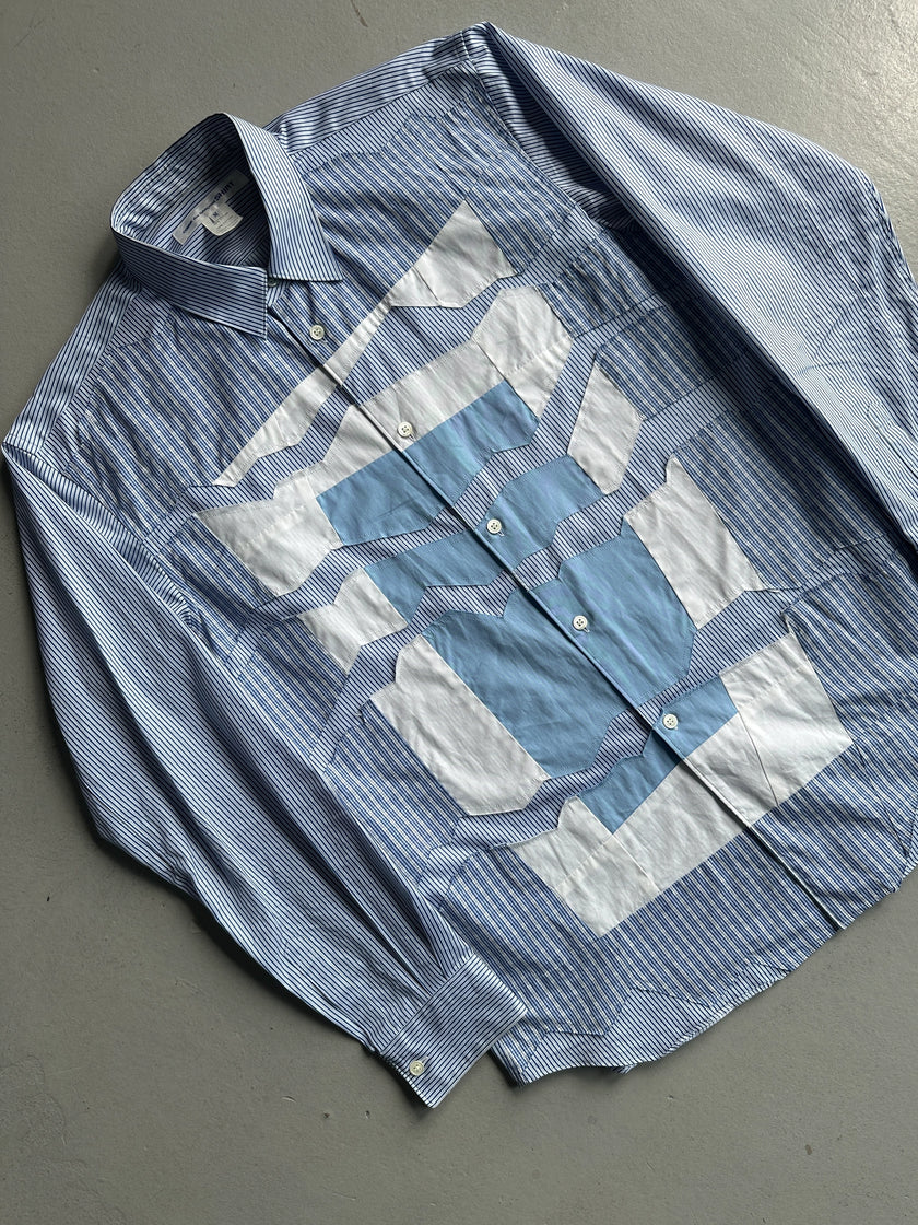 COMME DES GARÇONS SHIRT - S/S 2017 PATCHWORK LONG SLEEVE SHIRT
