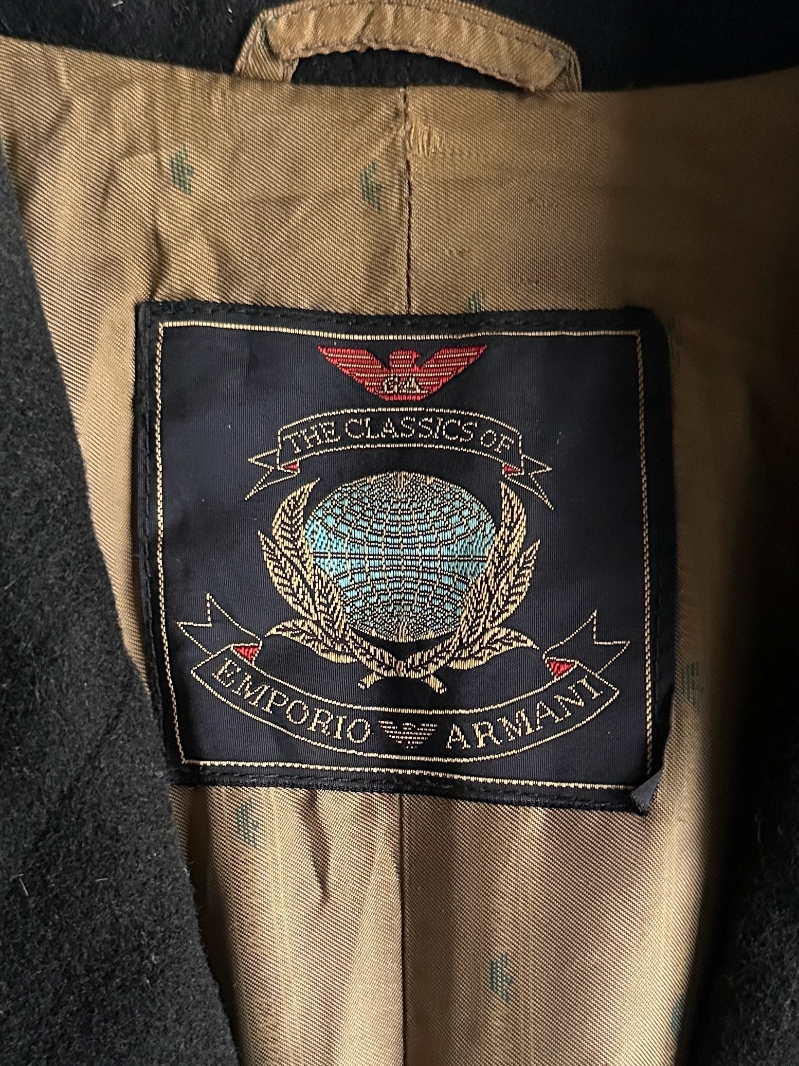 EMPORIO ARMANI - early 1990s WOOL AND CASHMERE LONG COAT