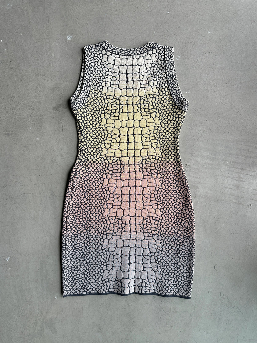 MISSONI -  2000s TURTLE PRINT SLEEVELESS DRESS