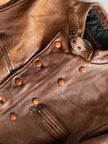 EMPORIO ARMANI 1990s  DOUBLE BREASTED LEATHER JACKET