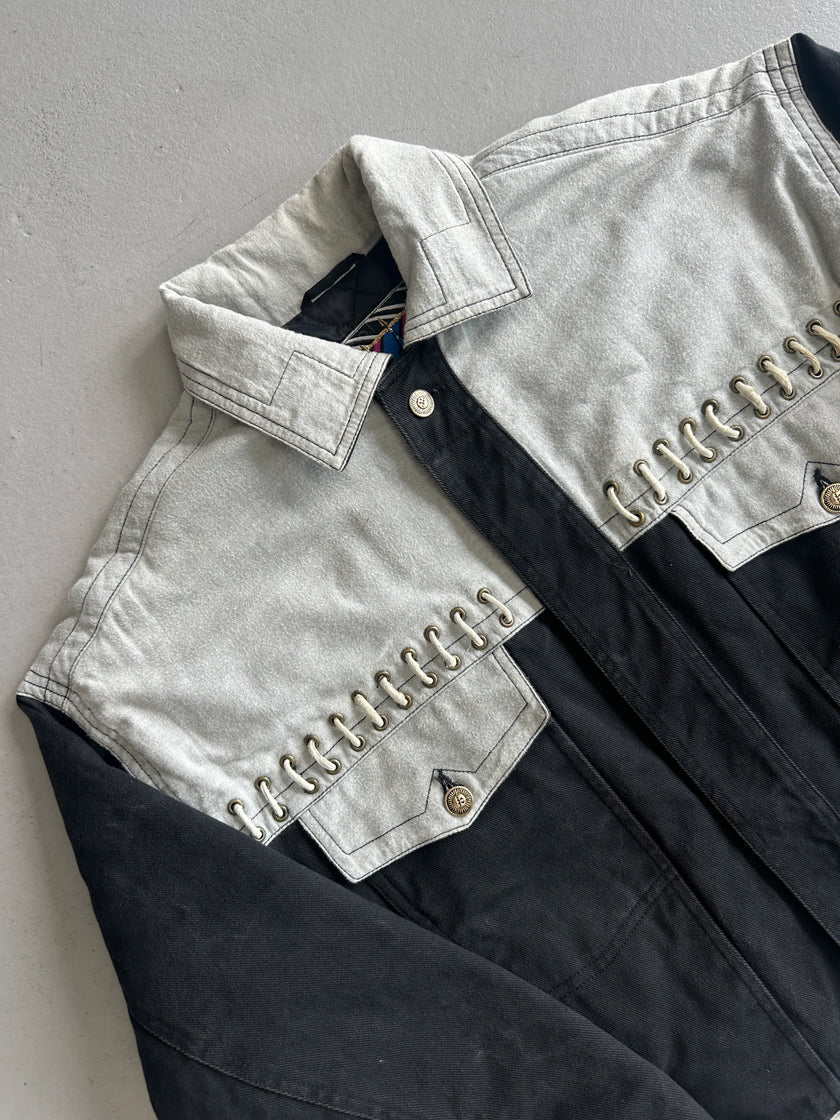 VERSACE - 1980s DENIM BOMBER JACKET