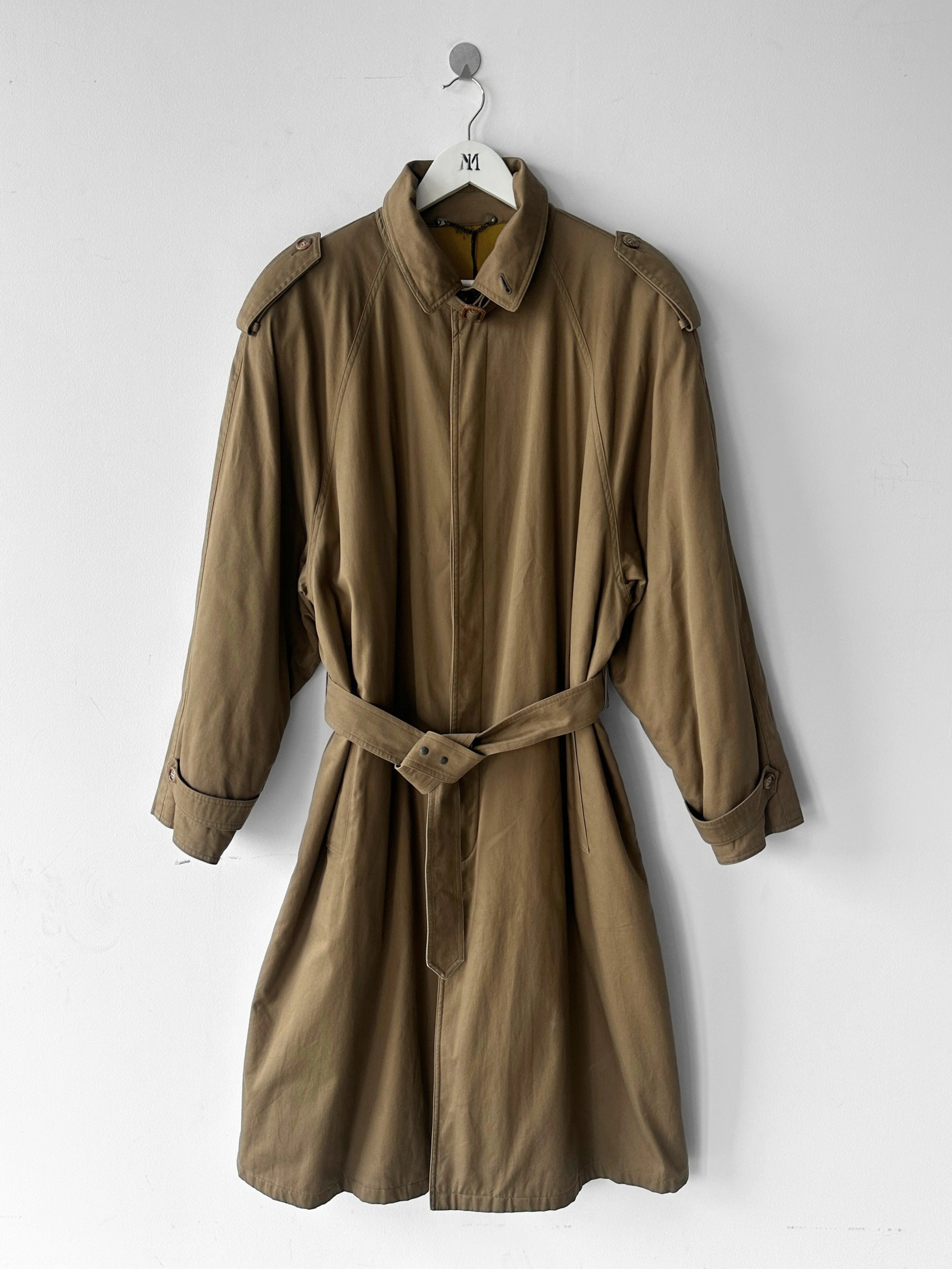 ITALIAN LABEL 1990s BELTED TRENCH COAT