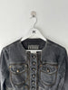 GIANFRANCO FERRÉ - early 2000s CROP FIT DENIM JACKET WITH EXPOSED ZIP DETAILS