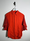 ISSEY MIYAKE - S/S 2014 RELAXED FIT SHIRT WOTH MESH PANELED MESH SLEEVE