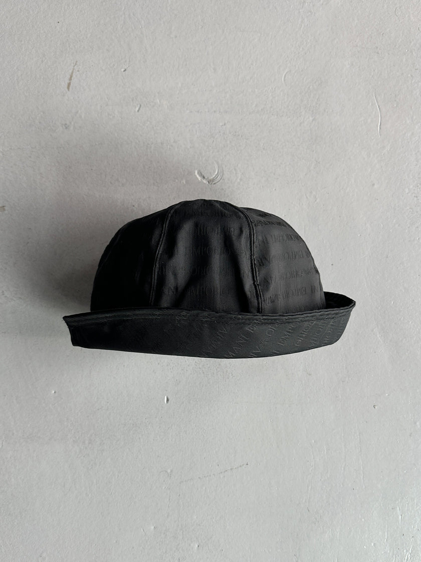 EMPORIO ARMANI - 1990s MONOGRAM TULIP HAT