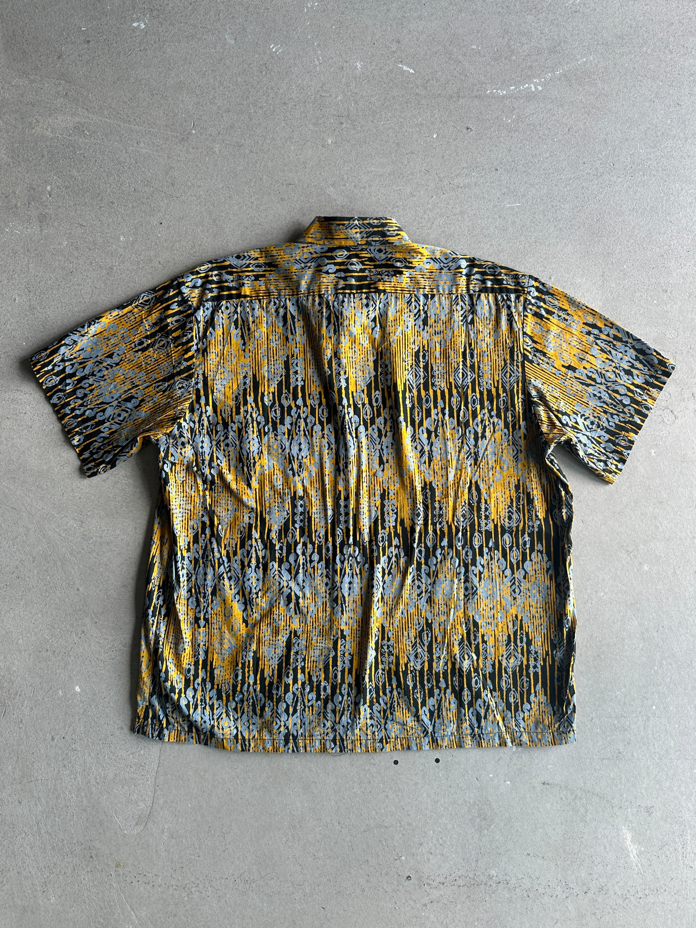 1980s JACQUARD PRINT HALF SLEEVE SHIRT