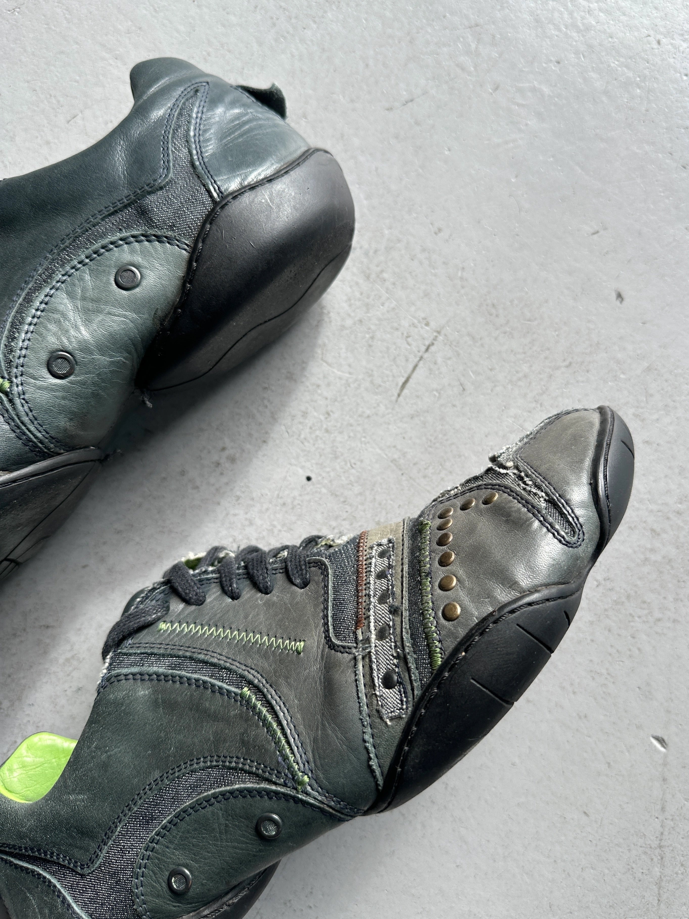 MARITHÉ + FRANÇOIS GIRBAUD - early 2000s ROUND TOE LEATHER SNEAKERS