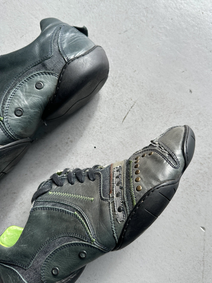 MARITHÉ + FRANÇOIS GIRBAUD - early 2000s ROUND TOE LEATHER SNEAKERS