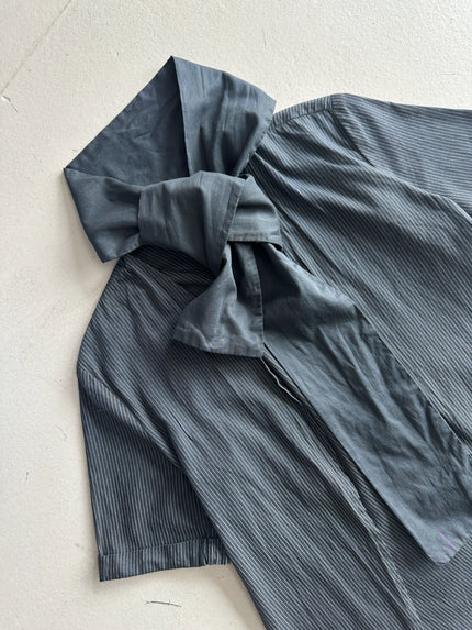 MARTIN MARGIELA - S/S 2007 NECK TIE OPEN FRONT BLOUSE