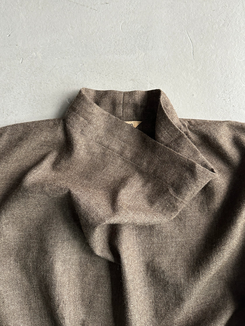 PLANTATION ISSEY MIYAKE - 1980s DRAPED COLLAR BOXY FIT BLOUSE