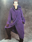 EMPORIO ARMANI – 1989/90 F/W DRAPED GREEN WOOL COAT WITH HOODED DETAILING