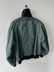 ITALIAN LABEL - 1980s NYLON BOMBER JACKET WITH SHEARLING COLLAR