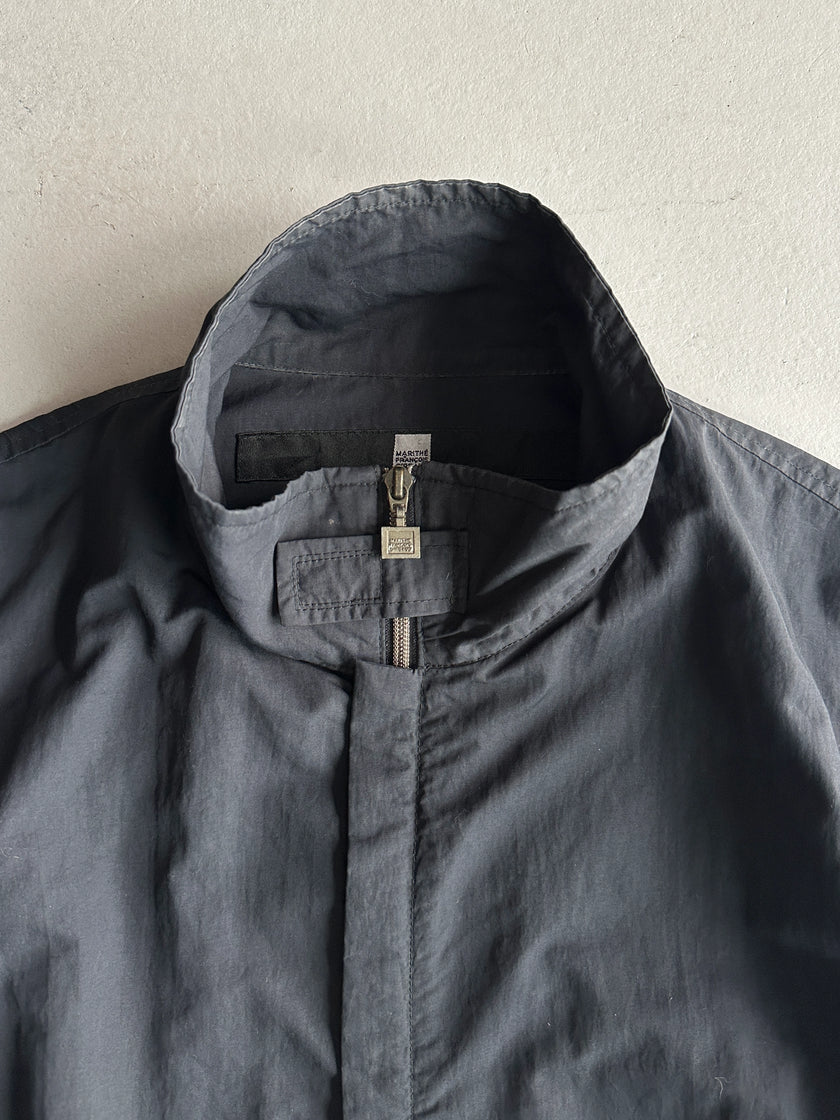 MARITHÉ + FRANÇOIS GIRBAUD - 1990s LIGHTWEIGHT ZIP UP JACKET WITH VELCRO TAB AT COLLAR