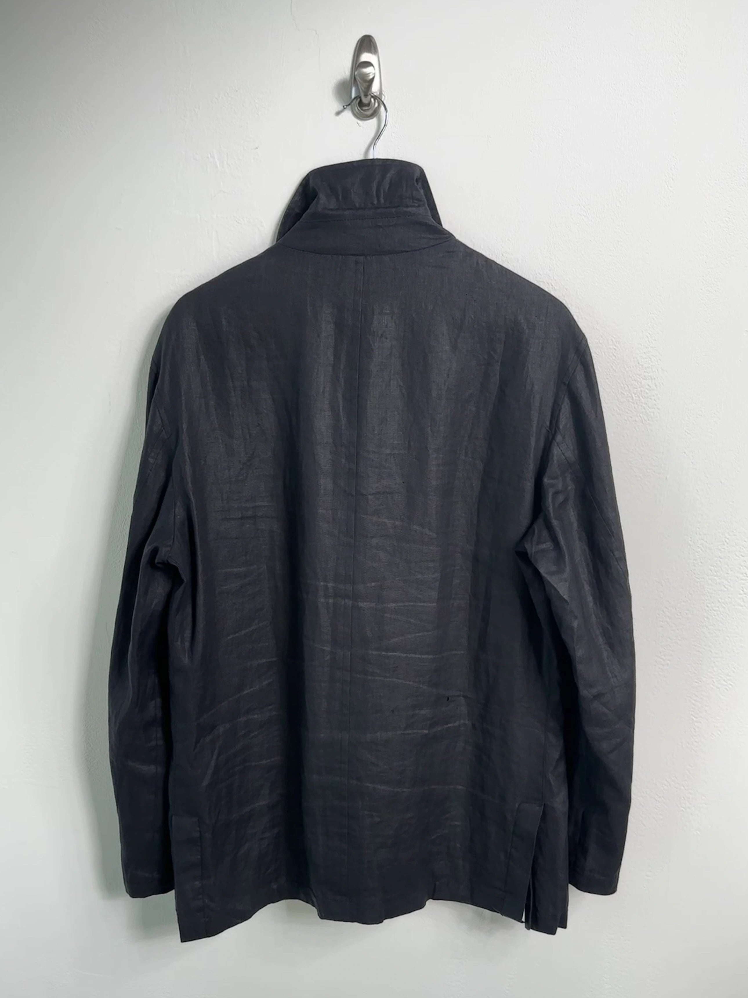 ITALIAN LABEL - 1990s COATED LINEN JACKET