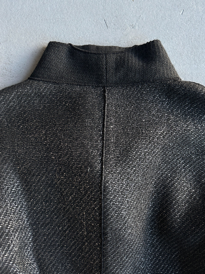 MARITHÉ + FRANÇOIS GIRBAUD - 2000s KIMONO ZIPPED CARDIGAN  WITH LAYERED SLEEVE