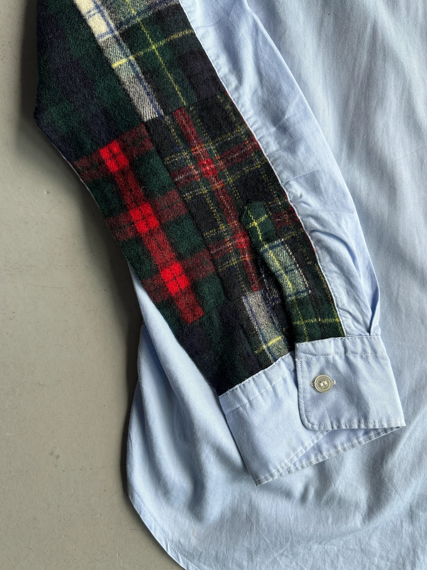COMME DES GARÇONS HOMME - A/W 2011 PATCHWORK FLANNEL BACK LONG SLEEVE SHIRT