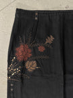 FERRE - 1990s EMBROIDERED DENIM SKIRT