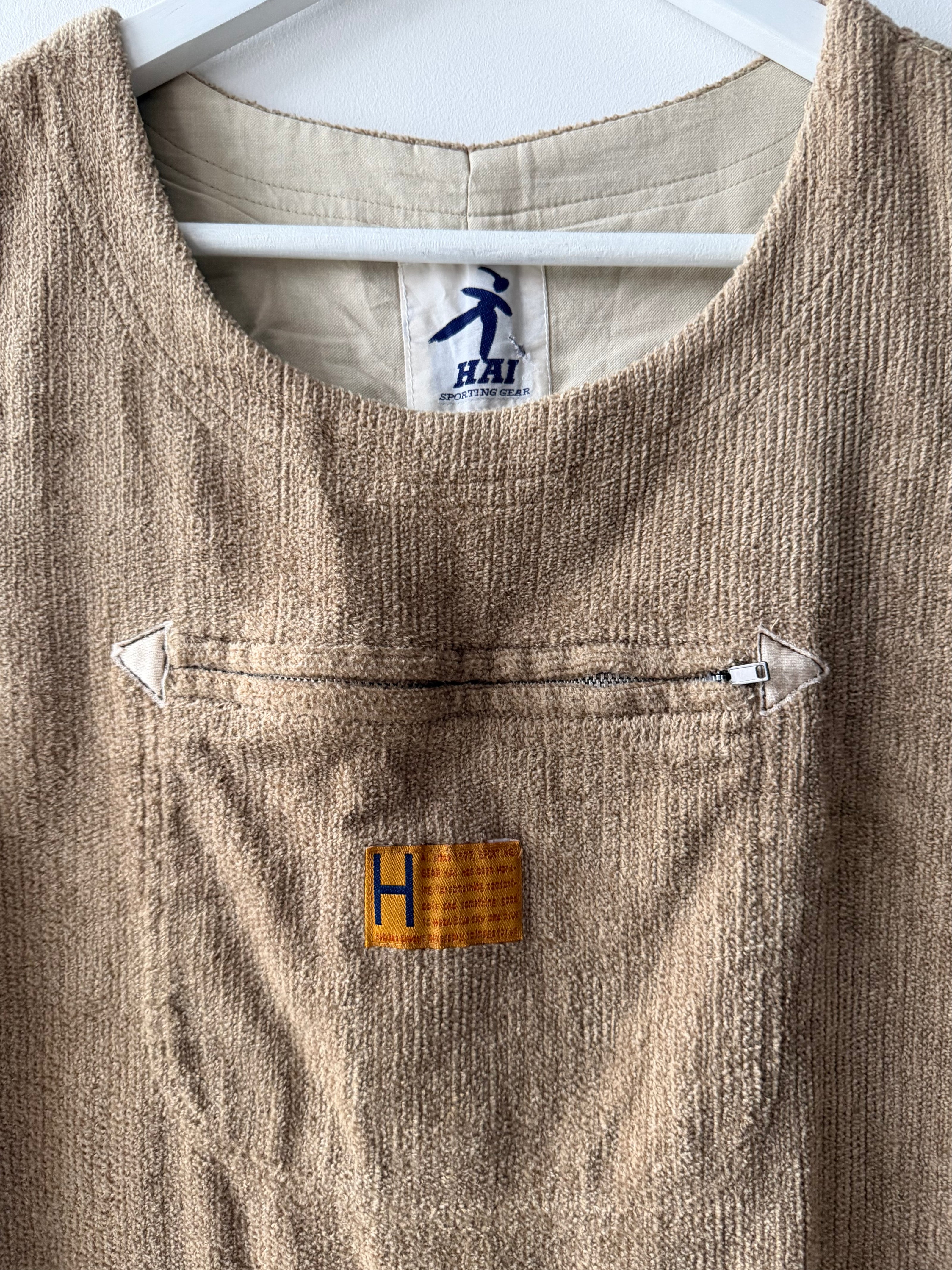 ISSEY MIYAKE HAI - 1980s MAXI DUNGAREE DRESS WITH OVERSIZED POCKETS