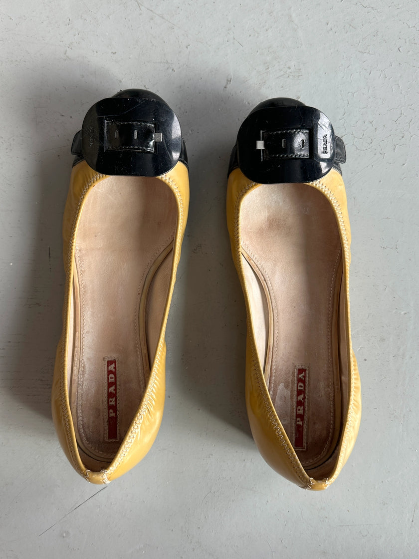 PRADA - F/W 2008 BICOLOR BALLERINA FLATS