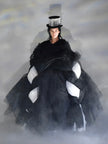 COMME DES GARÇONS - F/W 2021 ASYMMETRIC DRESS WITH MESH OVERLAY