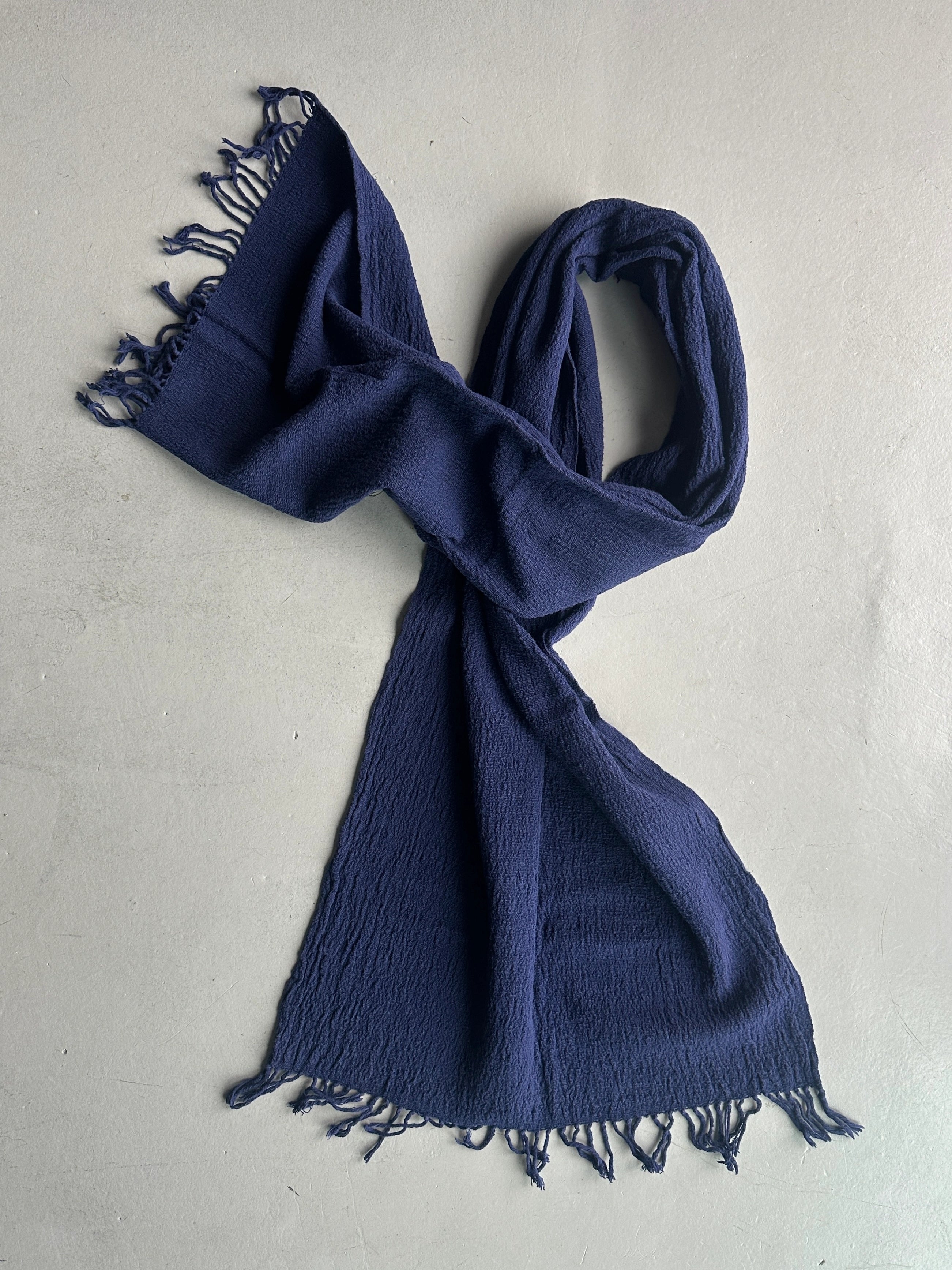 1980s CRINKLED LONG SCARF