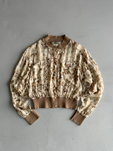 1990s SILK BUTTONED CARDIGAN