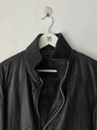JEAN PAUL GAULTIER OBJET - 1990s PERFORATED LEATHER JACKET WITH ZIP OFF FUR LINING