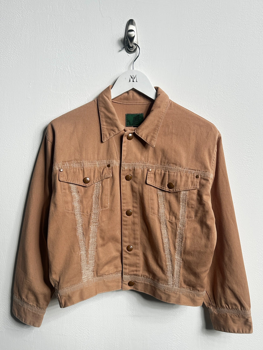 JEAN PAUL GAULTIER - 1990s BOXY FIT DENIM JACKET WITH STITCHING DETAILS
