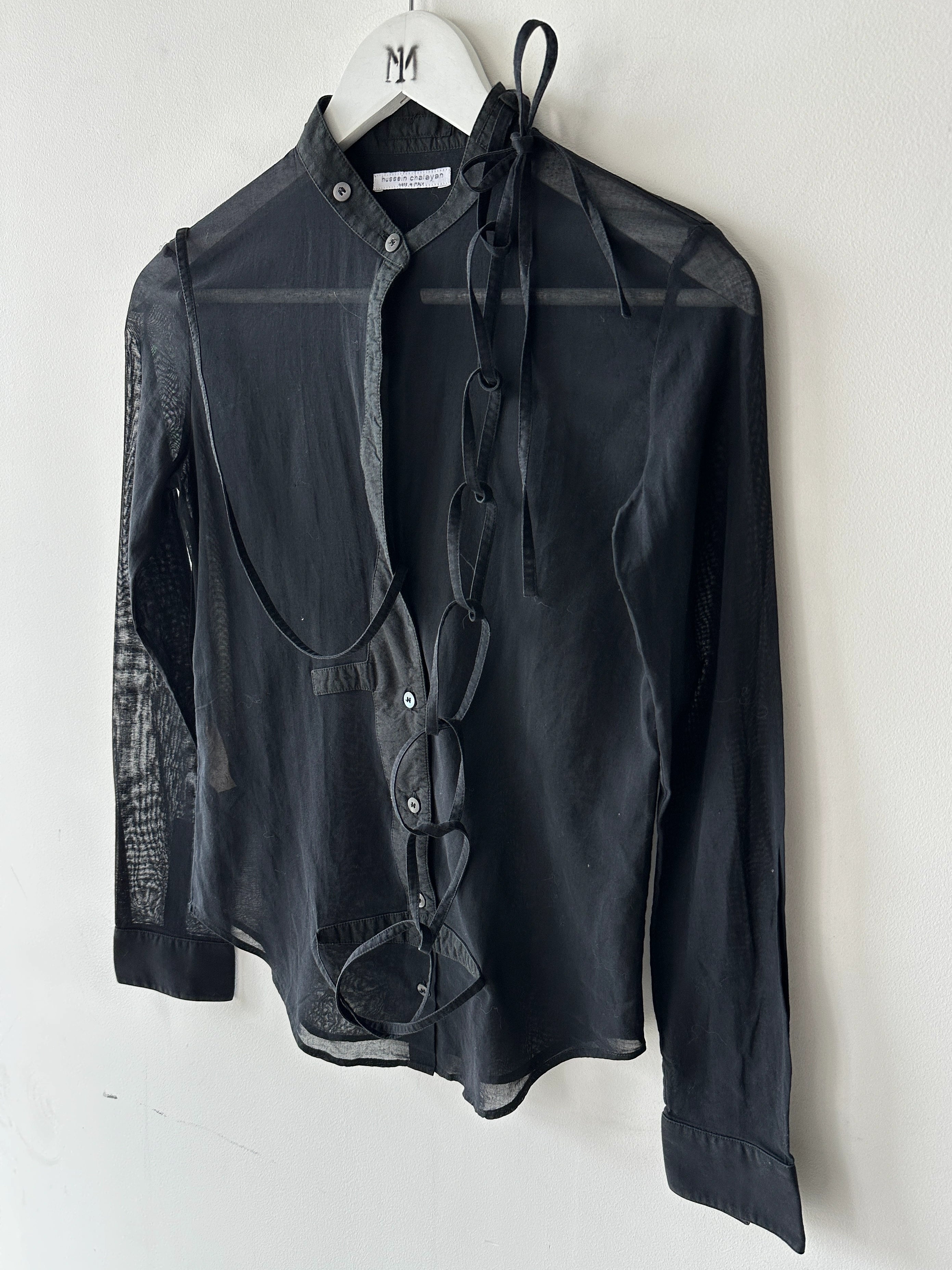 HUSSEIN CHALAYAN - S/S 2002 SEMI TRANSPARENT SHIRT