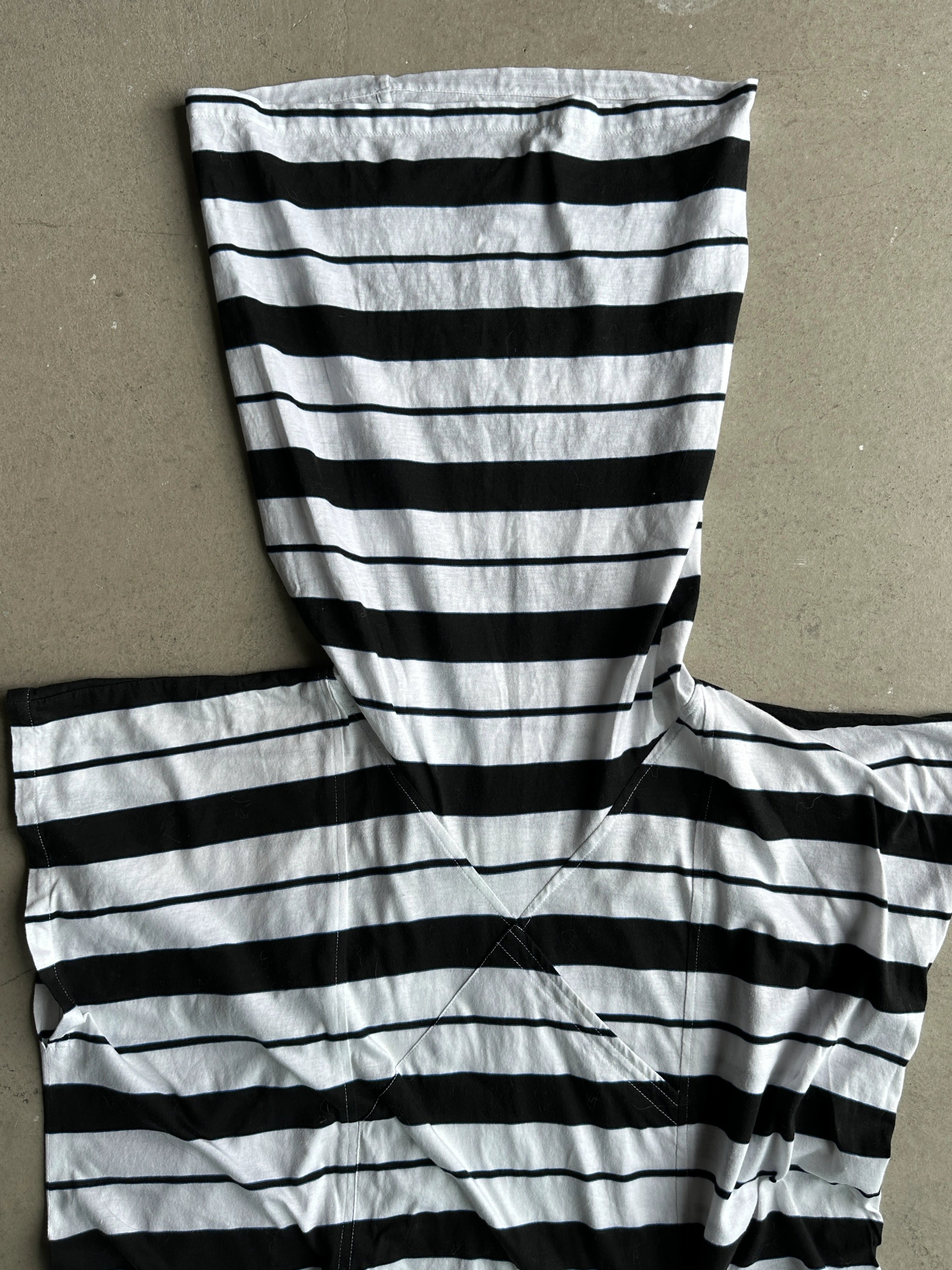 KENZO - 2000s ASYMMETRICAL STRIPED MAXI DRESS