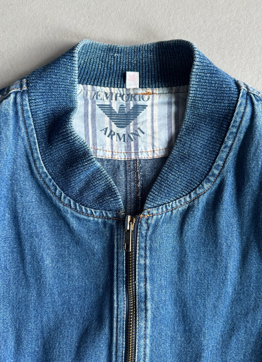 EMPORIO ARMANI - 1980s DENIM BOMBER JACKET
