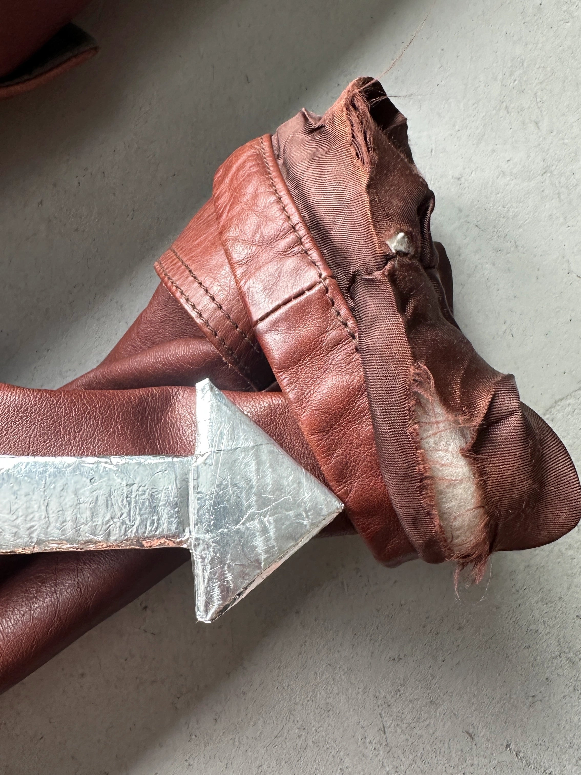 ARMANI JEANS - 1990s STRAIGHT FIT LEATHER JACKET