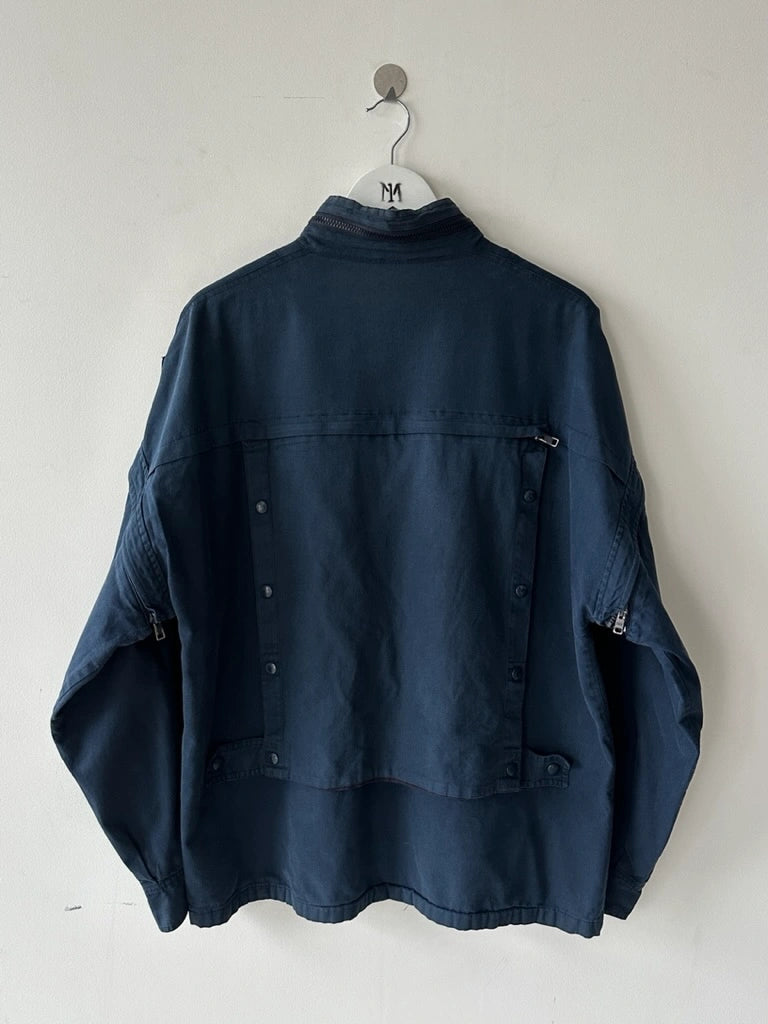 VALENTINO - 1980s 2 IN 1 COTON JACKET VEST WITH BACK PANEL DETAIL