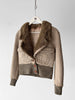 ARMANI – 1980s SAMPLE QUILTED JACKET & PANTS SET WITH FAUX FUR COLLAR