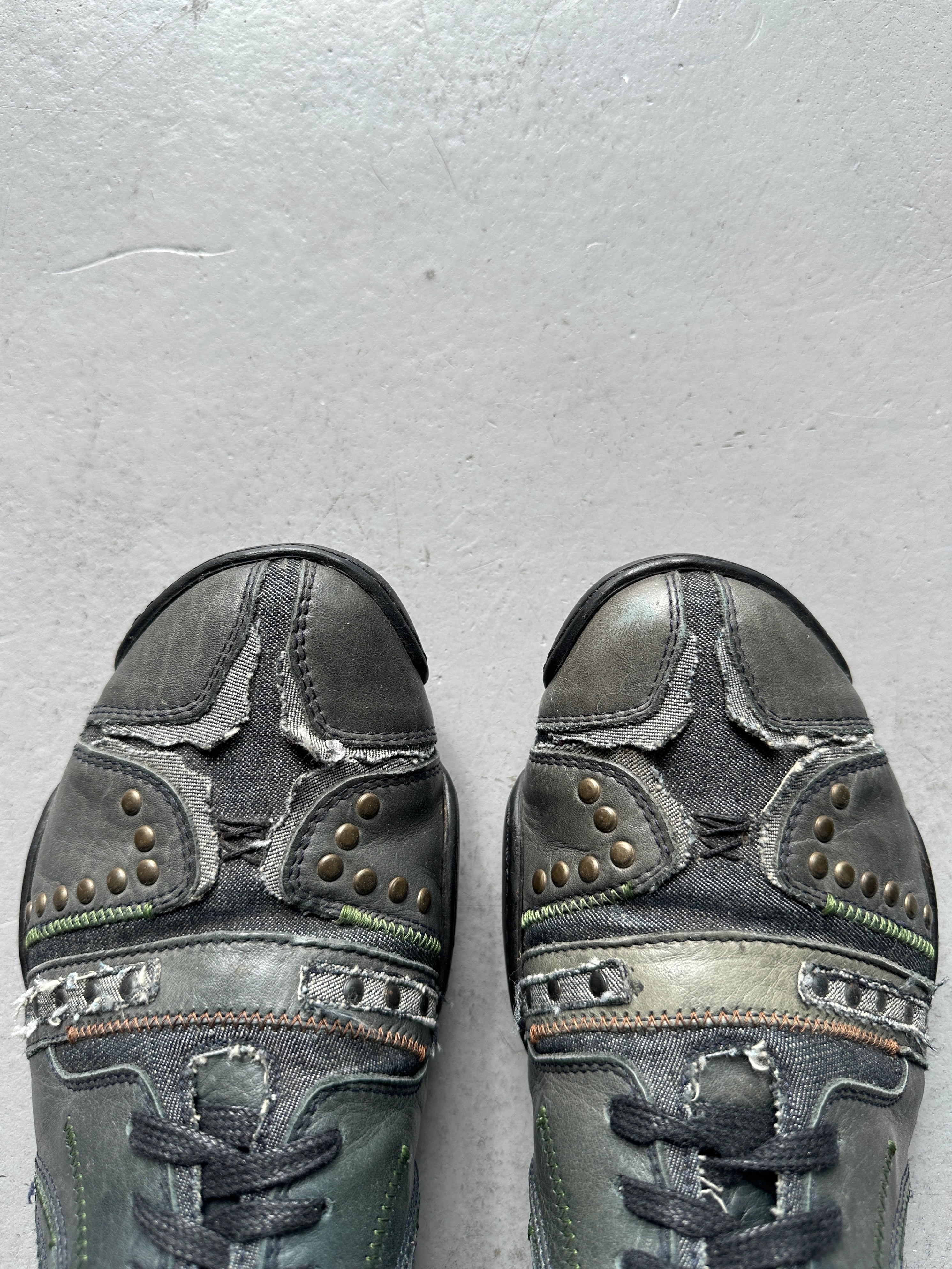 MARITHÉ + FRANÇOIS GIRBAUD - early 2000s ROUND TOE LEATHER SNEAKERS