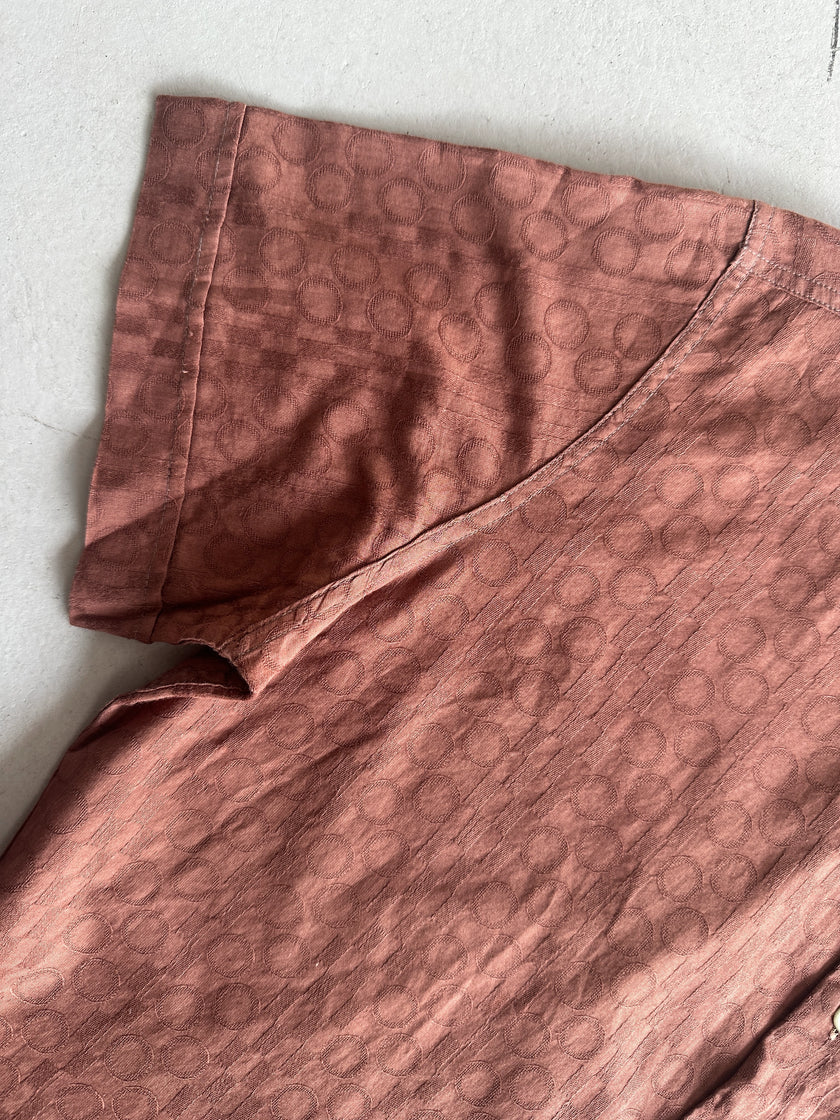 1980s JACQUARD PRINT HALF SLEEVE SHIRT