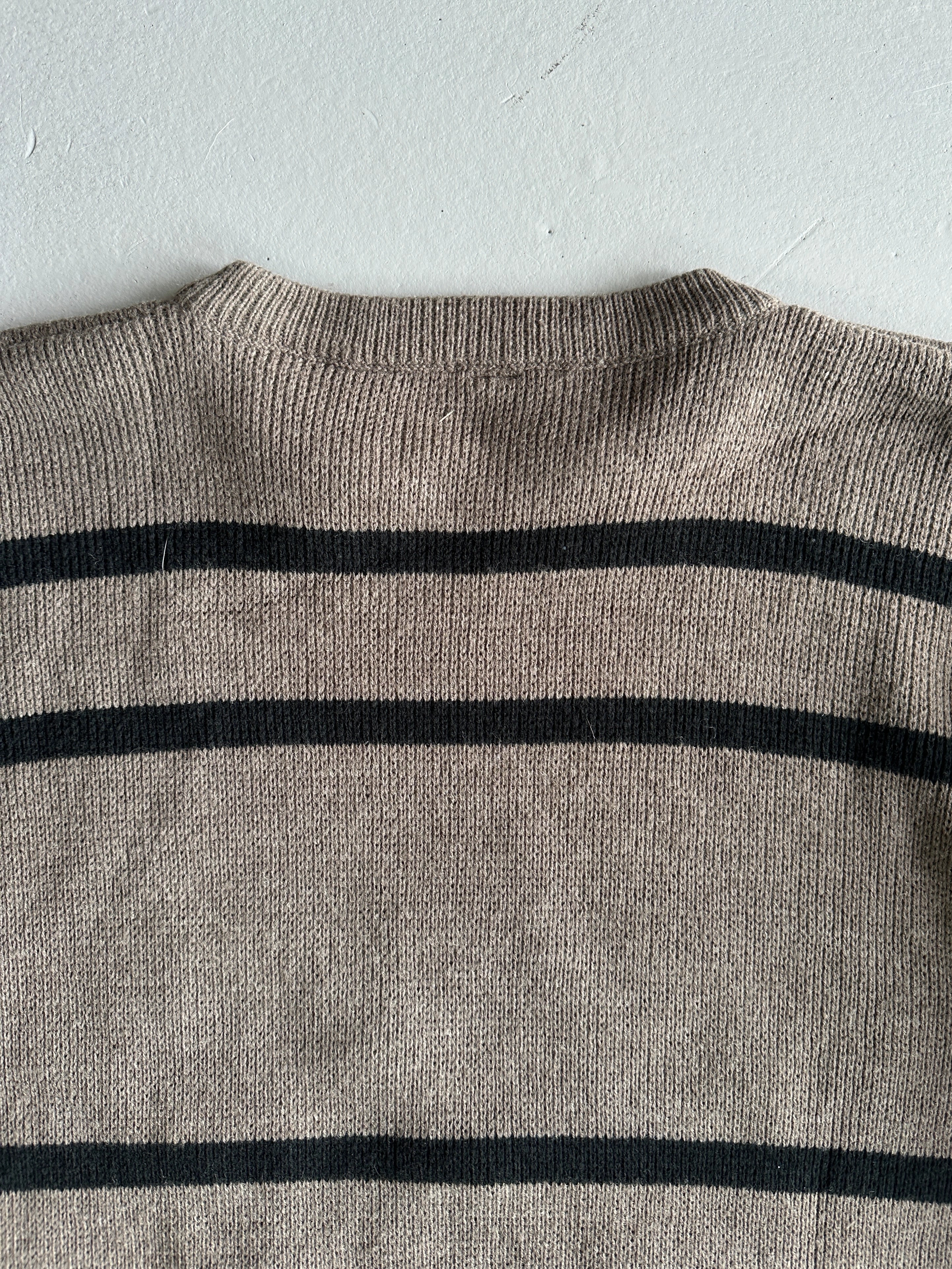 1990s STRIPED ROUND NECK KNIT JUMPER