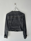 GIANFRANCO FERRÉ - early 2000s CROP FIT DENIM JACKET WITH EXPOSED ZIP DETAILS