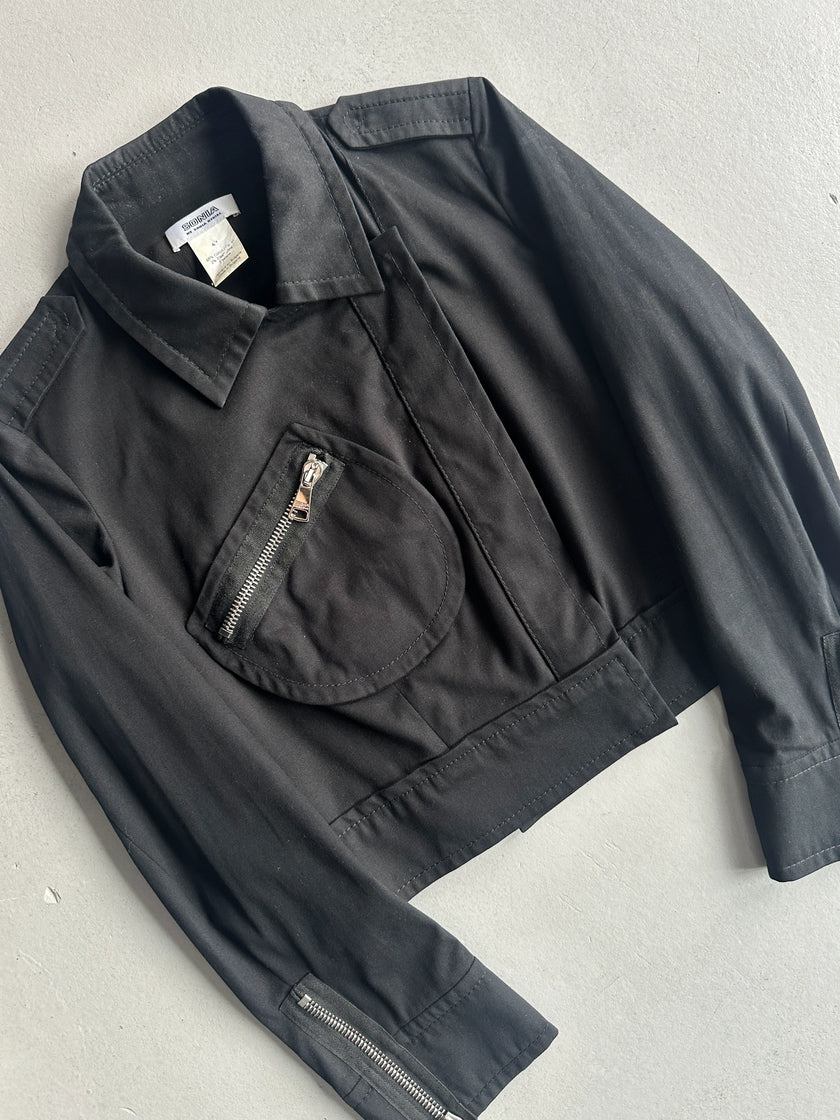 SONIA RYKIEL - 1990s CROPPED FIT ASYMMETRICAL JACKET