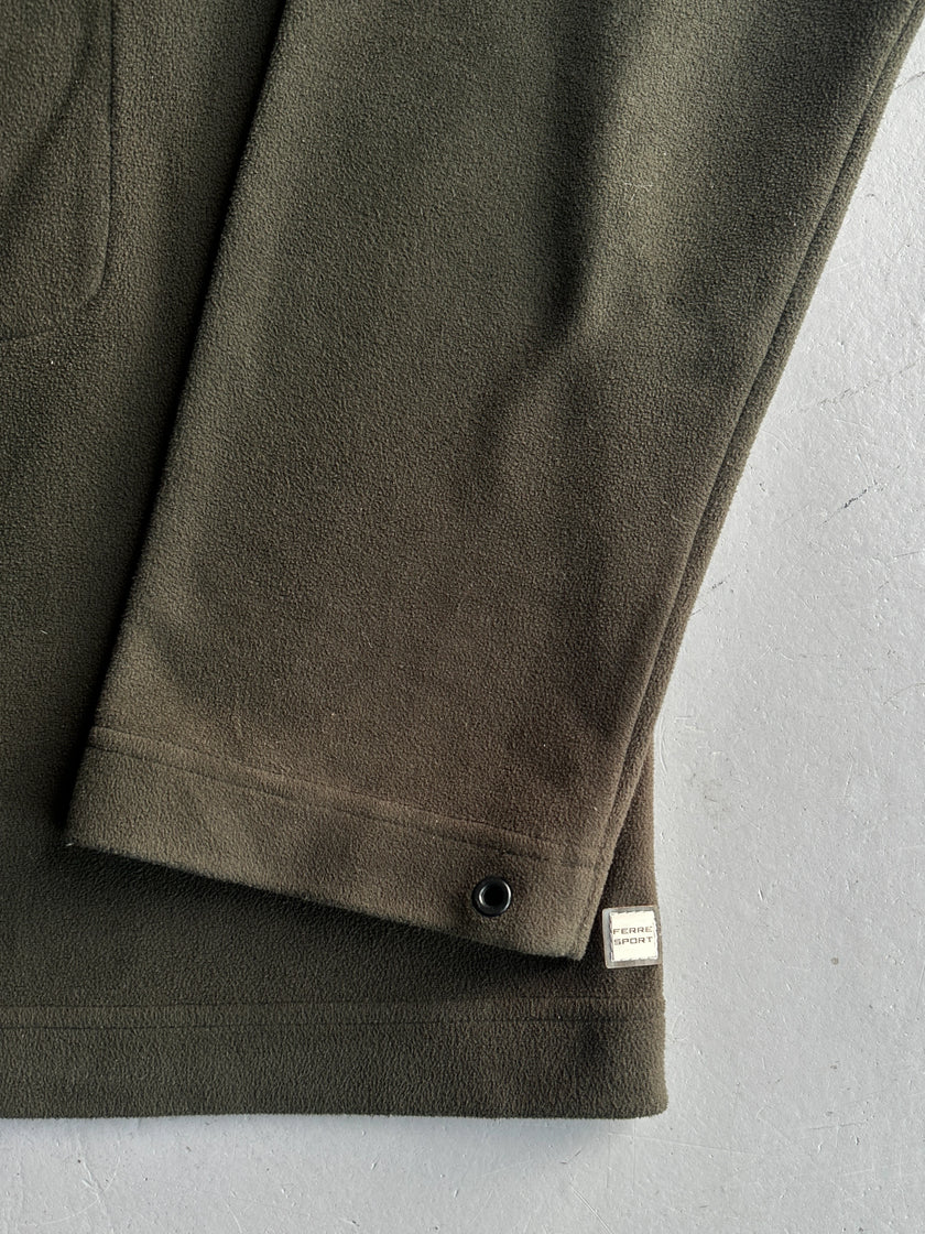 GIANFRANCO FERRÉ SPORT - 1990s SAMPLE FLEECE WITH CONTRASTING NYLON COLLAR