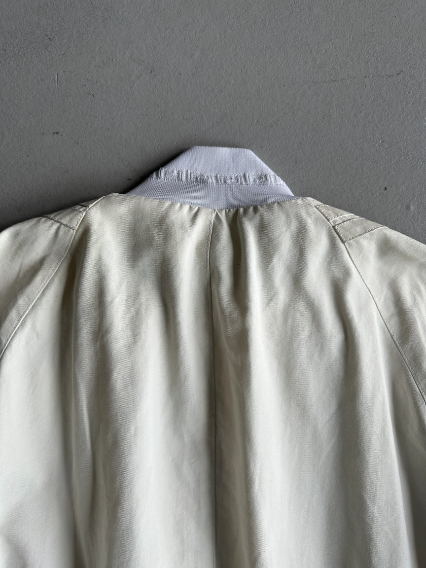 VERSACE - 1990s BOMBER JACKET WITH LEATHER PIPING