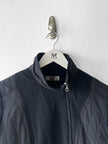 NO LABEL early 2000s CROP FIT JACKET WITH OFF THE CENTRE ZIP AND BUCKLE DETAIL AT WAIST