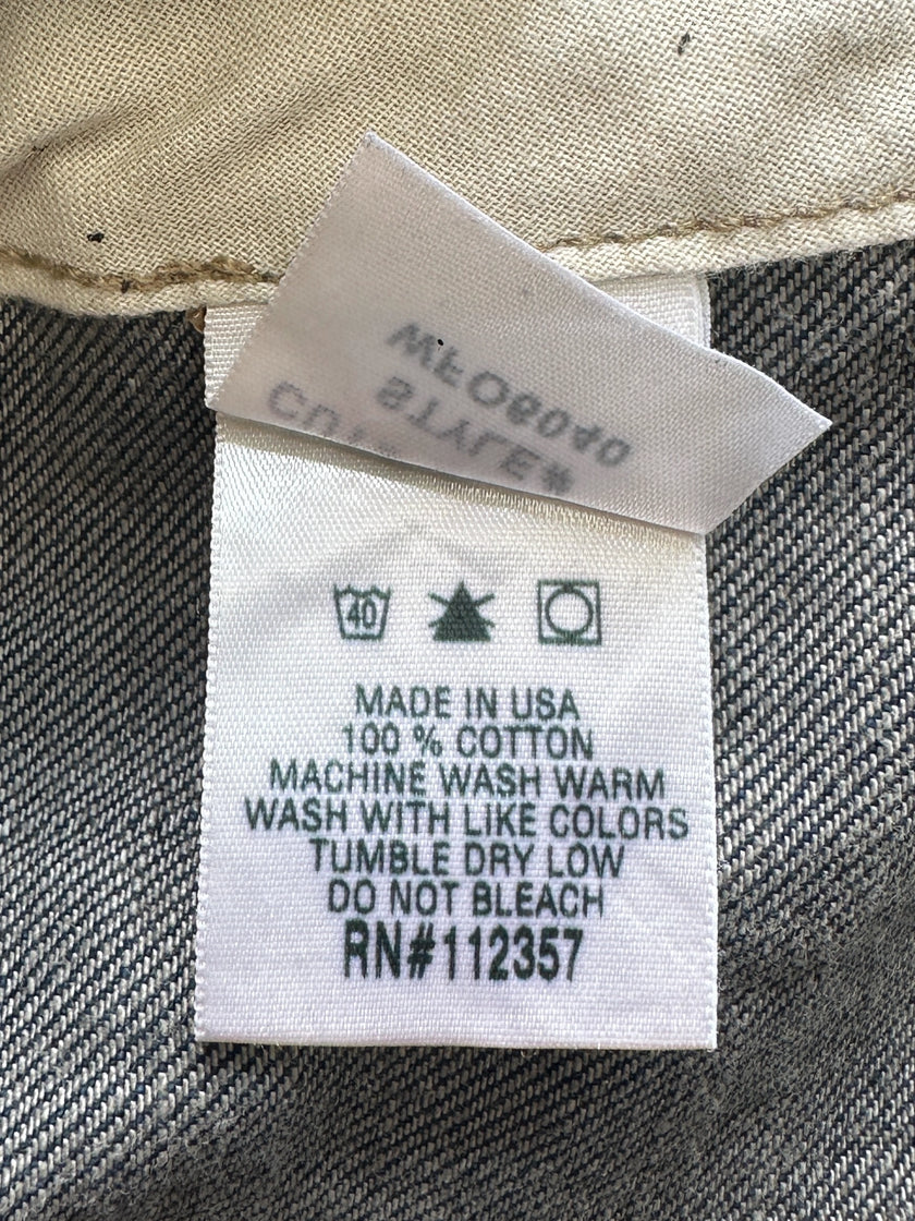 RICK OWENS SLAB - A/W 2003 SLIM FIT WAXED DENIM JACKET