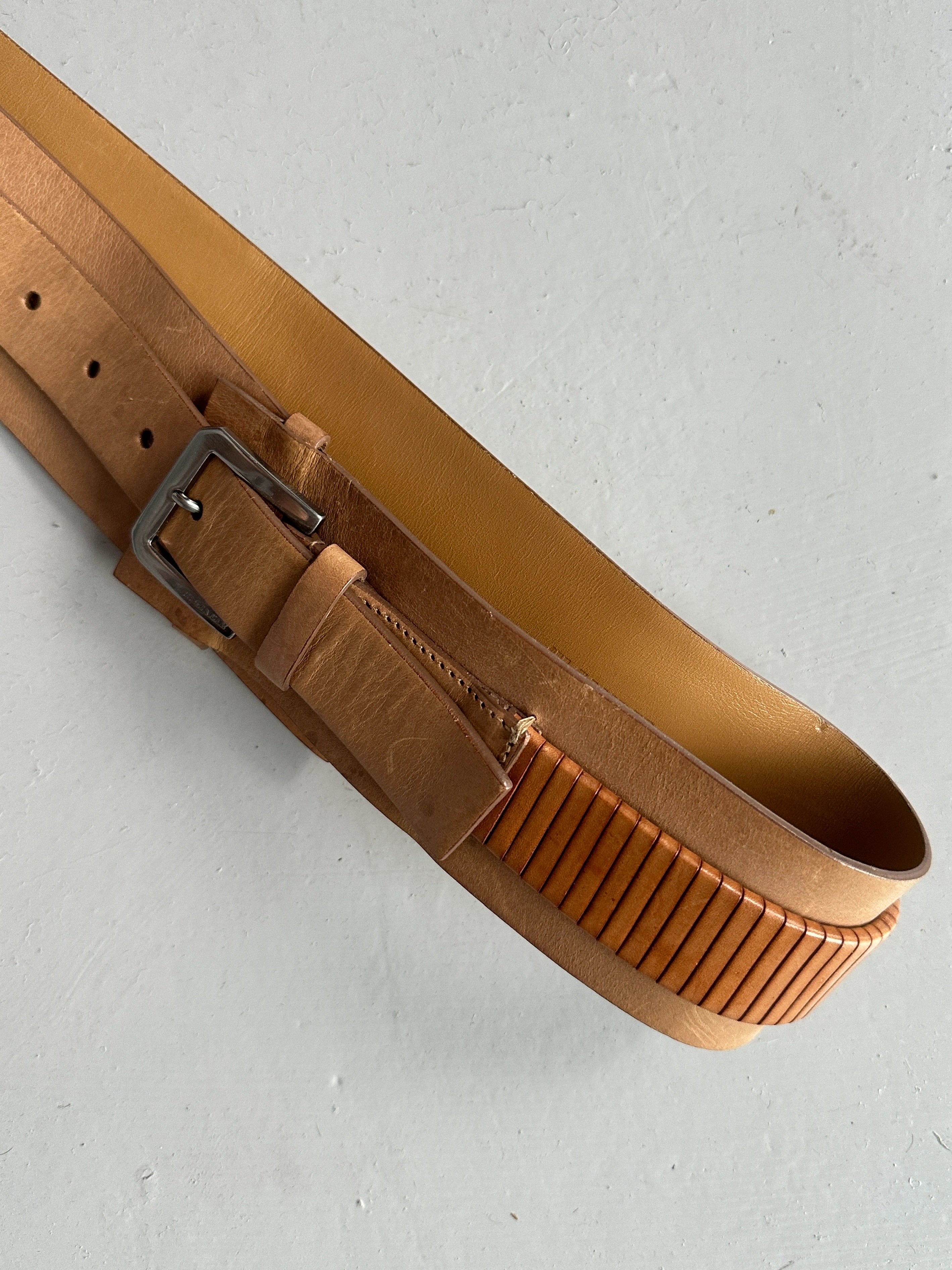 JIL SANDER - early 2000s LEATHER BELT
