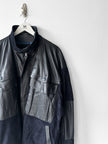 FRENCH LABEL 1980s PANELLED LEATHER AND SUEDE JACKET